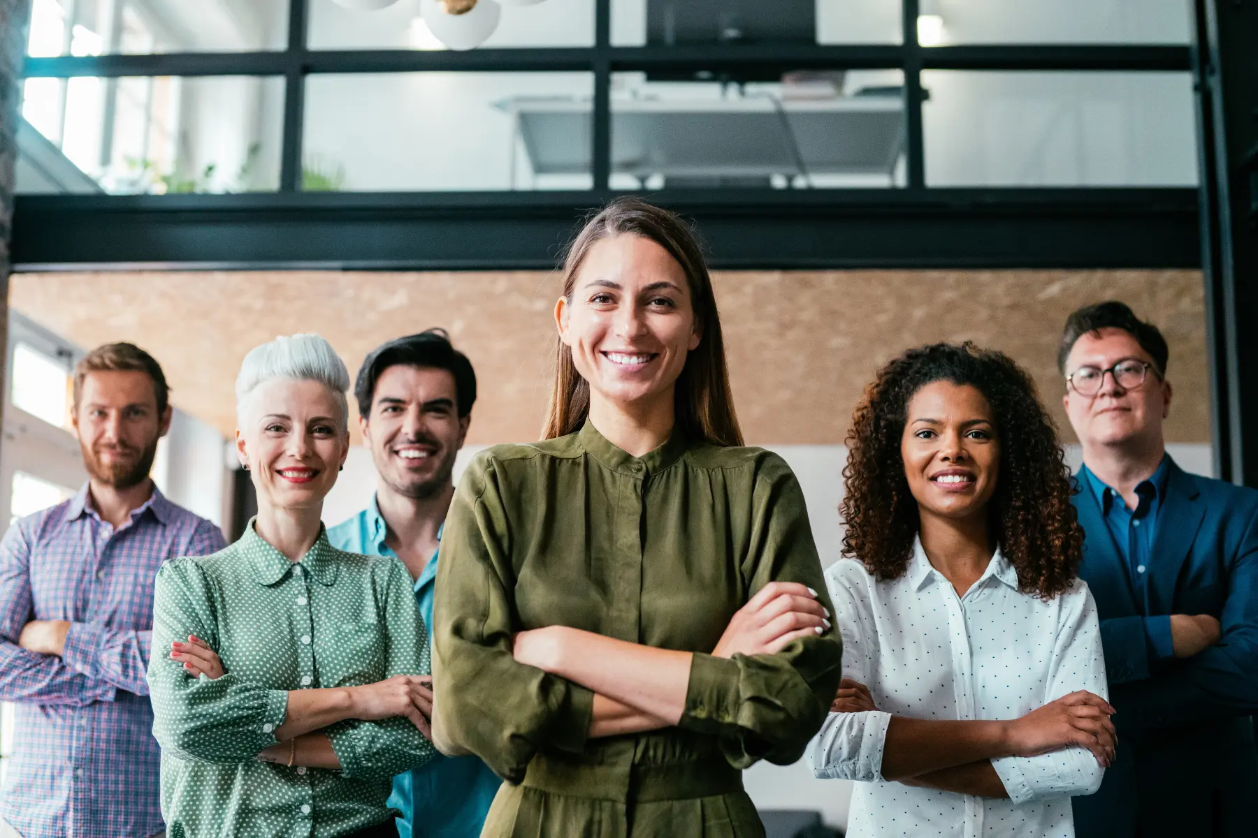 Fourtech team standing together in the office
